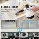 Handheld Steam Cleaner, Steamer for Cleaning, Multipurpose Portable Steam Cleaners for Home Use with Safety Lock and 10 Accessory Kit to Remove Grime, Grease, and More, Save Time and Effort