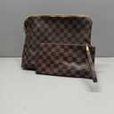 Checkered Makeup Bag, 2-Piece Leather Waterproof Cosmetic Bag, Portable Travel Zipper Toiletry Case for Women Girl Holiday Gift