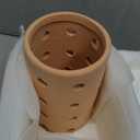 1pcs Underground Compost Bin 10 * 4.13 * 4.13Inch Garden Worm Farm Outdoor for Organic Refuse Red Pottery Ceramics Compost Bin with Holes and Lid Clay for Garden