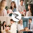 2 x Stretchy Scrunchie Lanyard for ID Badges Keys, Cute Teacher Lanyard for Women with 2 Card Holders 19.6 Inch (Black and White Flowers)