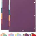 Mr. Pen - 6 Tab Binder Dividers, Pack of 2 Sets (12 Dividers Total), Plastic for 3 Ring Binder (Retro)