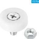 PATIKIL 22mm Drawer Rollers, 10 Pack Plastic Drawer Pulley Replacement Wheels Bearing Small Pulley with Nuts