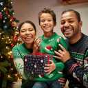 3 x GIOLNIAY Gnome Christmas Wrapping Paper for Men Women Kids - Navy Blue Xmas Gift Wrap with Gnome & Merry Christmas Text - 4 Jumbo Sheets, 2840 Each, Easy to Store