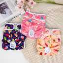 Pet Soft Female Dog Diapers, 3 Pack Washable Dog Diapers Female for Dogs in Heat Reusable Dogs Period Panties, Puppy Diapers (Food, XS)