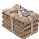 100% Cotton Terry Dish Towels, 4 Pack Plain, 16 x26 Inches, Super Soft and Absorbent Kitchen Towels, Perfect for Kitchen Cleaning and Dish Washing | Tan