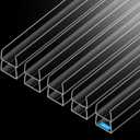 MONOID Drawer Edge Protector, Slip-On Clear Table Corners Guards, Door Kitchen Furniture Bumper, Prevent Wear, Impact Protection, Ease to Cut, 3/4" Thick, 24" Length  Clear, Pack of 10
