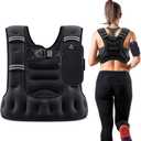ZELUS Weighted Vest for Women Men, 8LB U-Shaped Ergonomic for Even Weight Distribution, Odorless Workout Vest with SGS Certification, Arm Pocket & Back Mesh Pouch for Training & Running (Black)