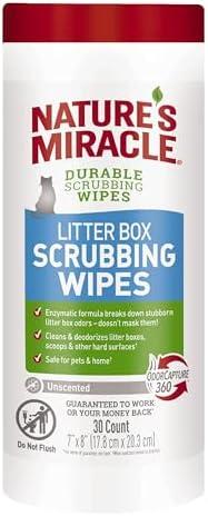 Nature’s Miracle Litter Box Scrubbing Wipes 30Ct