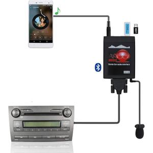 Bluetooth Car Kit, Car Audio USB AUX Input Adapter Built-in Bluetooth 5.0 for Toyota Camry Tacoma Corolla Tundra 4runner RAV4