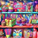 1000 Piece Puzzles for Adults Clearance,Mysterious Holiday Party Gift Rack for Puzzles, Impossible Challenge Art Jigsaw Puzzles, for Gift Birthday Party Games Family, 27.5X19.7 Inch Dust Free Puzzle