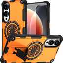 Magnetic Case for Galaxy S25 Edge, [Compatible with Mag-Safe] Shockproof Protective Cover Case for Samsung Galaxy S25 Edge Orange