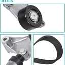 Drive Belt Tensioner Pulley and Serpentine Belt Component Kit 38216+7PK1940 Compatible with 2004-2006 Toyota Camry Solara 2005-2006 Scion tC 2.4L Drive Belt Tensioner Assembly Replace OE#16620-28090