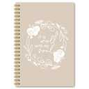 BEHIFL Neutral Floral Christian Spiral Notebook, Christian Gifts for Women Faith, It Is Well With My Soul Bible Notebook Journal for Note Taking, Church Notes Journal, 5.5x8.3 Inches
