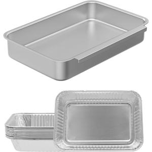 BBQ Future 93305 83156 Grill Grease Tray for Weber Spirit 200/300 Genesis and Genesis II 200/300 Series, 7515 Grease Catcher Tray with 10 Pack Drip Pan Liners Replacement Part for Most Weber Gas Grill