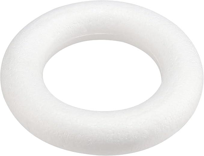 SOUJAP 30 Pack Foam Wreath Forms, 5.7 x 1 Inch Wreath Foam Circle Ring, White Polystyrene Foam Circles Ring, Round Foam Wreath for Crafts, DIY Floral Projects, Wreath, Home Decor