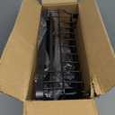 AIDERLY Iron Dish Drying Rack with Drainboard Dish Drainers for Kitchen Counter Extendable Spout Strainers with Utensil Holder and Knife Slots, Black