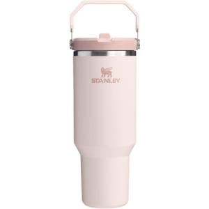 STANLEY IceFlow 2.0 Flip Straw Tumbler with Handle 40 oz | Twist On Lid and Flip Up Straw | Leak Resistant Water Bottle | Insulated Stainless Steel | BPA-Free | Rose Quartz