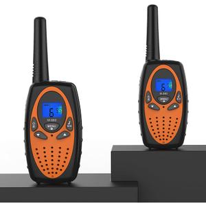 Two Way Radios for Adults, Topsung M880 FRS Walkie Talkie Long Range with VOX Belt Clip/Hands Free Walki Talki with Noise Cancelling for Women Kids Camping Hiking Cruise Ship (Orange 2 in 1)