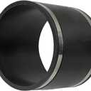 6I4I Flexible PVC Coupling with Stainless Steel Clamps, 6.6" Inner Diameter for 6" Nominal Pipe, Black
