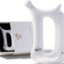 Ceramic Gua Sha Tool for Face & Body - 6 in 1 Manual Facial Massage for Lymphatic Drainage, Jaw Lifting, Puffiness Care, Neck Massage for Stress Relief - Home Self Care,Gift for Mum Wife White