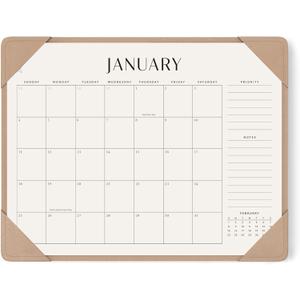 Jotsome Desk Calendar 2025-2026 with Desktop Mat, Large Desk Pad Calendar From Now to December 2026 22x17 inch, Desk Blotter Calendar for Home Office and School, Easy Planning, Apricot