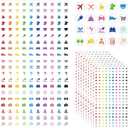2000pcs Mini Calendar Stickers 0.5in Workout Planner Label for Airplane Dining Pet Work Birthday Car Shopping Swimming Yoga Reading Housework for Diary Planner Calendars Plan Scrapbooking DIY Craft