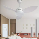 ROMASS Ceiling Fans with Lights and Remote, LED Outdoor/Indoor Ceiling Fans White 38 inch Noiseless 3 Colors Dimmable 6 Speeds Ceiling Fans for Bedroom, Living Room, Kitchen, Patio, Hallway