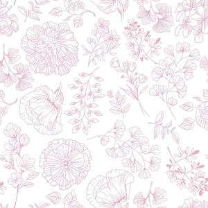 LiKiLiKi 17.3"x393" Pink Floral Peel and Stick Wallpaper Wildflowers and Leaf Contact Paper Modern Self Adhesive Wallpaper Removable Waterproof Wall Paper for Bedroom Kitchen Cabinets Vinyl Roll