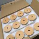 [ 12pcs Set ] Glass Cups with Bamboo Lids and Glass Straw - Beer Shaped Drinking Glasses, 16 oz Iced Coffee Glasses, Cute Tumbler Cup for Smoothie, Boba Tea, Whiskey, Water - 4 Cleaning Brushes