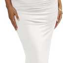 BTFBM Cocktail Dresses for Women Spring 2026 Cowl Neck Sleeveless Ruched Slim Fit Maxi Summer Formal Wedding Guest Dress, M