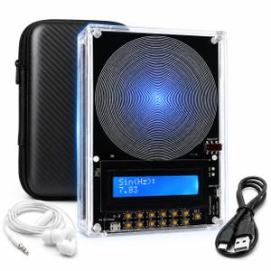 Frequency Generator for Healing 7.83hz Schumann Resonance Generator, Adjustable with Ultra-Soft Acoustic Earphones & Storage Case for Relaxation, Meditation, Focus