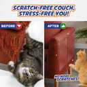 12 Pack Cat Scratch Furniture Protector Tape Sheets Double-Sided Sticky Training (5 XL, 5 Large, 2 Medium) Anti-Scratch Couch & Sofa Guard Clear Not for Leather, Velvet, Microfiber