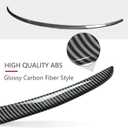 Spoiler Wing Compatible with Tesla Model Y 2020 2021 2022 2023 2024 Rear Trunk Lip Tail Lid Accessories ABS Strong Adhesive Glossy Carbon Fiber Style