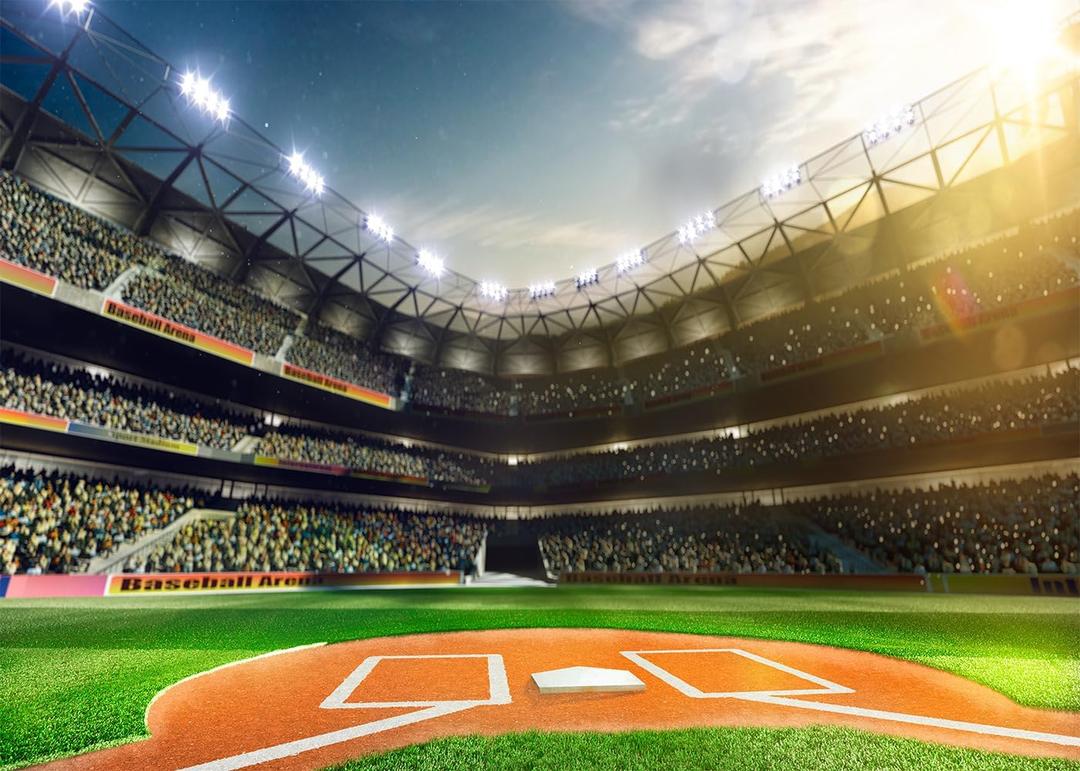 7x5 FT Baseball Sports Backdrop Baseball Photo Photography Backdrop Field Backdrop for Party Supplies Banner Home Decor Birthday Portrait Photo Booth Studio Prop