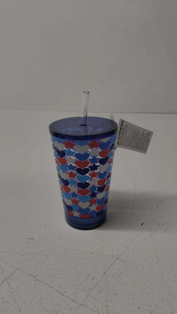 LUUM Double Wall LED 18OZ Tumbler, Heart Design