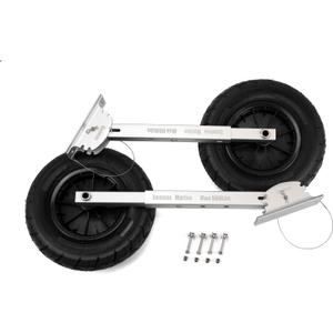 Seamax Deluxe 4 by 4 Boat Launching Dolly with 14" Wheels System, Commercial Grade Quality for Inflatable Boat and Aluminum Boat Max Loading 600Lb