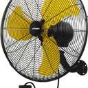 20 Inch Wall-Mount Fan Oscillating, High Velocity Industrial Wall Fan for Indoor, Commercial, Residential, Warehouse, Greenhouse, Workshop, Basement 20" with Remote, Yellow