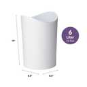Superio MIni Bathroom Trash Can with Lid, Modern White Mini Waste Bin with Swing Lid (1 1/2 Gallon, 6 Liter) Plastic Garbage Can for Kitchen, Bathroom, Bedroom, Office, Under Desk (1, White)
