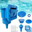 Wide Mouth Above Ground Pool Skimmer, ABS Construction Thru-Wall Pool Skimmer with Snap-in Removable Weir for Above Ground Pools