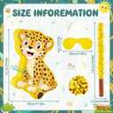 Leopard Piatas for Safari Birthday Party Cheetah Piata with Stick, Blindfold, Confetti for Adults Birthday Baby Shower Party Supplies