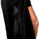 Herseas Women Sheer Sarong High Slit One Size Swimsuit Coverups 2026 Summer Floral Print Chiffon Wraps Beach Cover Up