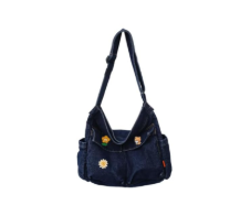 Canvas Messenger Bag Cute Tote Bag with Multiple Pockets Large Casual Hobo Shoulder for Women and Men