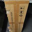 35" Electric Standing Desk, Small Sit Stand up Desk, Light Walnut, 35" x 20"
