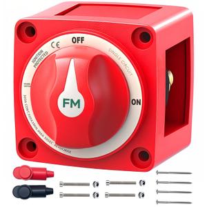 300A 12V 48V Battery Disconnect Switch Waterproof Battery ON Off Heavy Duty Shut Off Switch Ignition Protected Power Kill Switch for Boat Marine Car RV Truck
