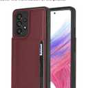 iCoverCase Compatible with Samsung Galaxy A53 5G Case with Card Holder, A53 5G Wallet Case for Women Men [RFID Blocking] PU Leather Protective Phone Case for A53 5G (Wine Red)