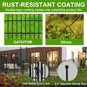 12 Panels No Dig Decorative Garden Fence with Gate, GATKITOM 31.3in(H) x 26ft(L) Rustproof Animal Barrier Metal Dog Fence Outdoor for Yard, Patio, Temporary Garden Fencing with Ground Stakes