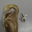 CJL HAIR Claw Clip Short Ponytail Hair Extensions DIY Bendable Metals Messy Bun Hair Piece for Wonen Wavy Curly Synthetic Fake Hairpieces Gloden Blonde and Beach Blonde Tips