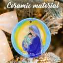 6 x Virgin Mary and Jesus Ornament, Christmas Ornaments: Christmas Tree Decorations, Holiday Decor, Stocking Stuffers, Gift Ideas, Xmas Gift, Christian Gifts & Religion Gifts (Nativity Design 3)