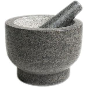 Cilio by Frieling Goliath Natural Granite Mortar and Pestle Set, Grinder for Spices and Seeds, 5 Inches Tall - Mortar Pestle Seed Grinder - Italian Mortar and Pestle