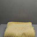 Vessia Flannel Fleece Throw Blanket(50x70 inch), 3D Jacquard Light Yellow Fuzzy and Warm Blanket for Couch,Sofa,Bed,Chair, 300GSM Super Soft Touch Cozy Lightweight Throw for All-Season Home Decor